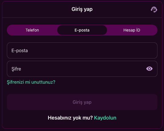 Lux Casino giriş ekranı üç yöntem