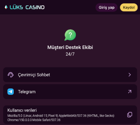 Lux Casino destek ve güven altyapısı